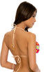 Luli Fama Pretty Things FLOWER ACCENT TRIANGLE TOP